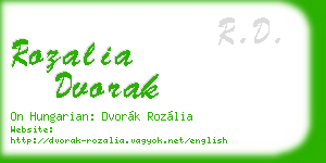 rozalia dvorak business card