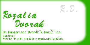 rozalia dvorak business card